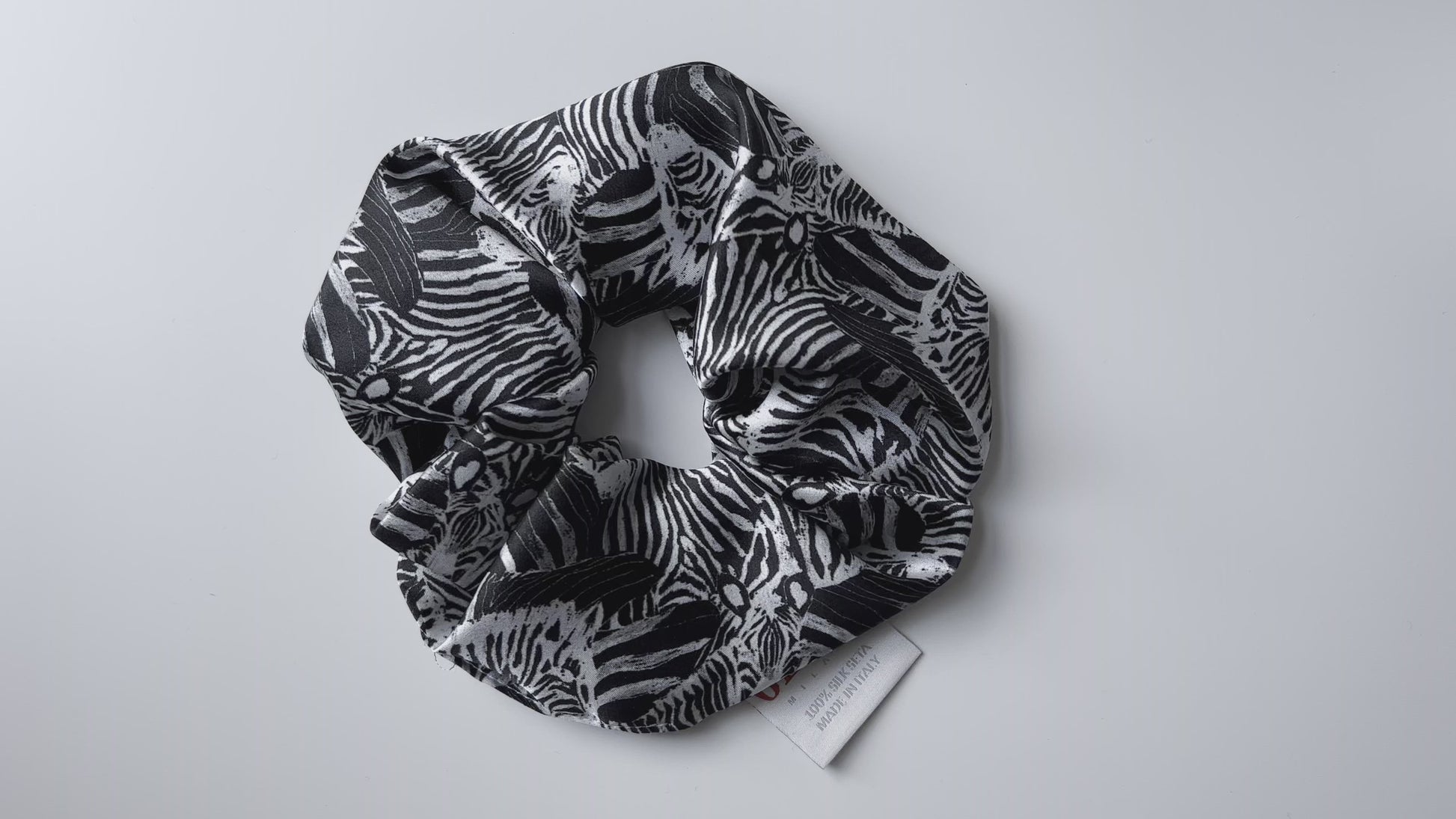 Zebra Silk Scrunchie