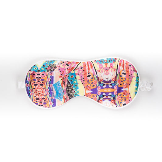 Harlequin Print Mulberry Silk Sleep Eye Mask
