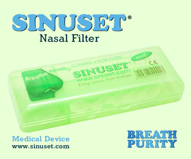 Sinuset Nasal Filters for Allergy Protection 6 Pack - Sleepright