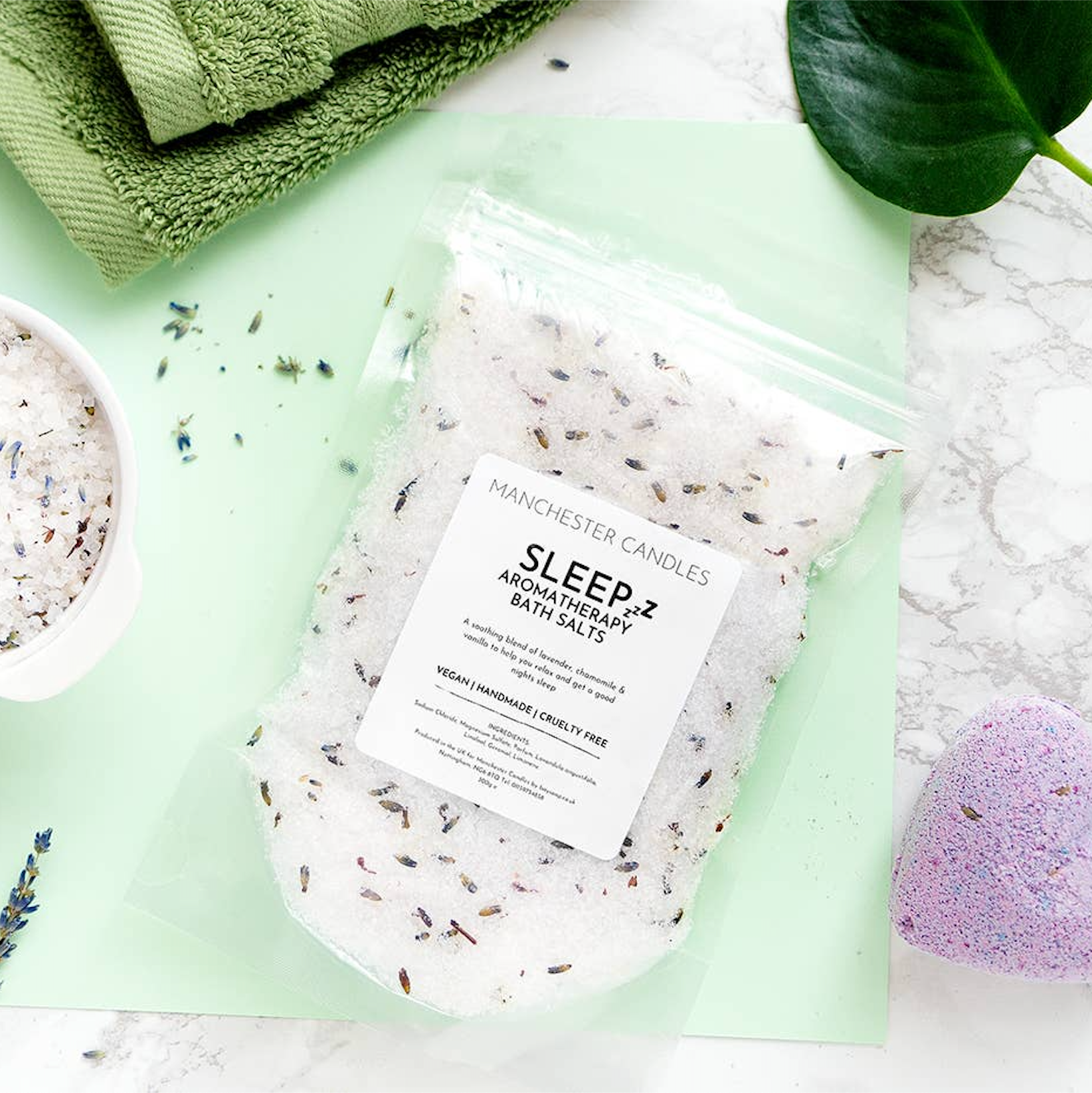 Sleep Aromatherapy Bath Salts with Lavender & Chamomile - Snooze Foundry