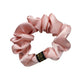 Coral Pink Silk Hair Scrunchies