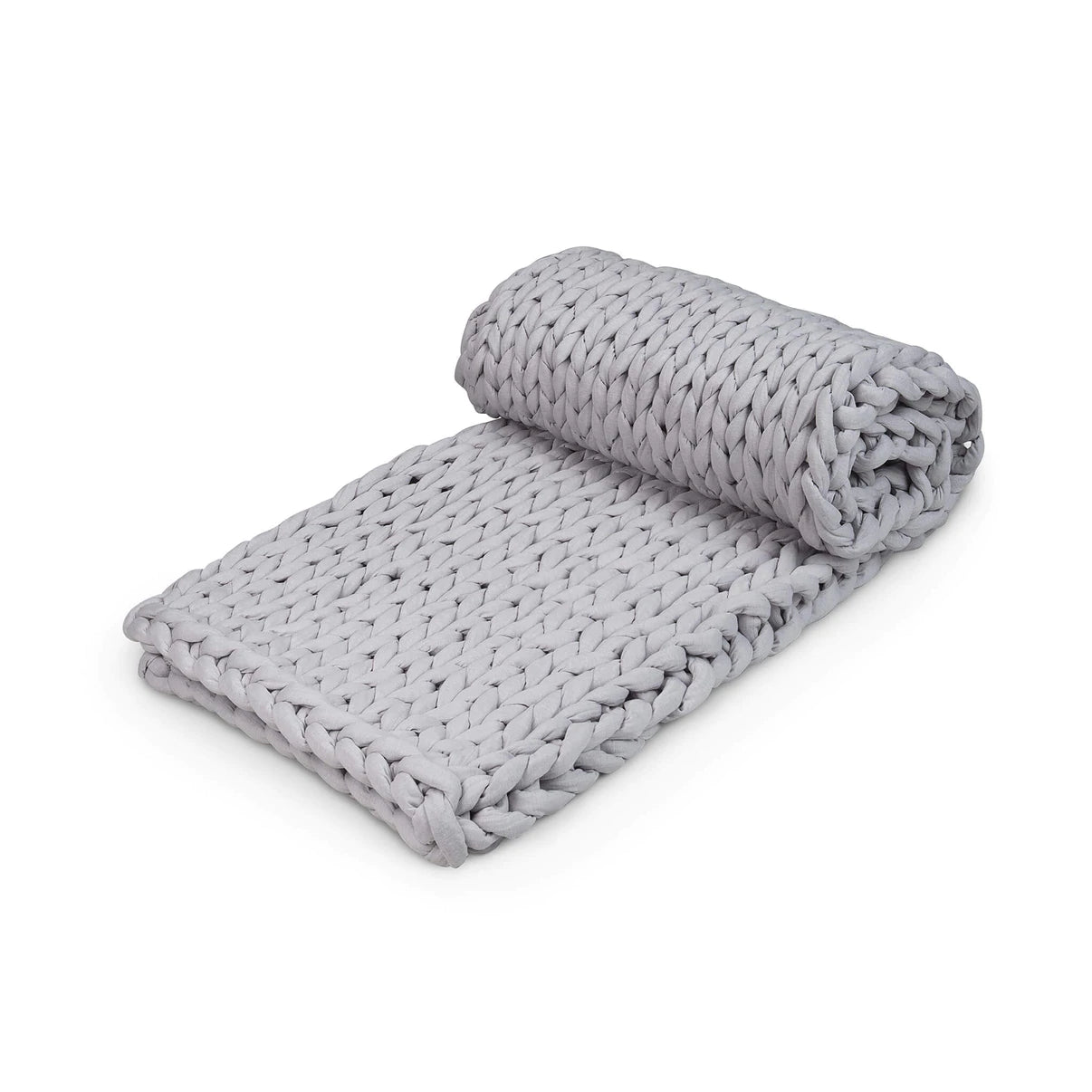Light Grey Knitted Weighted Blanket