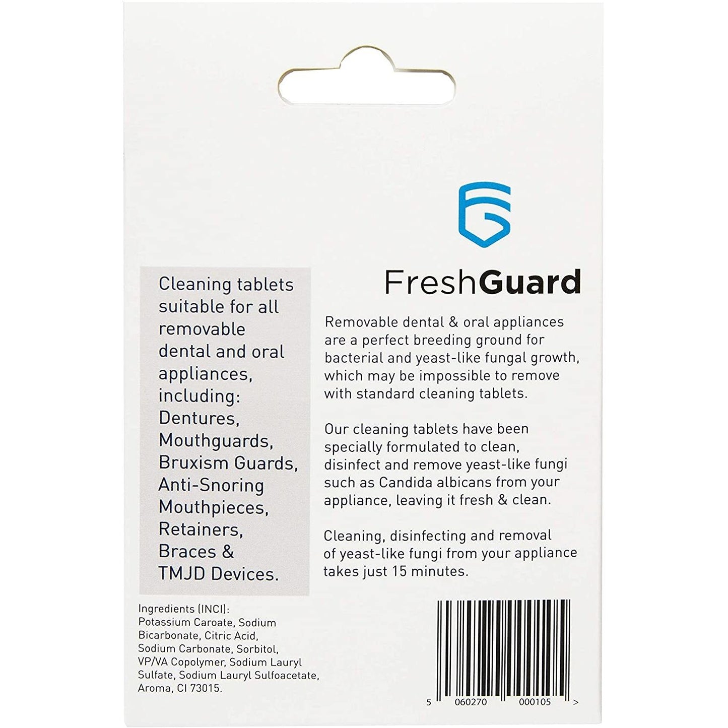 FreshGuard Dental Guard Disinfecting Tablets 16 Pack