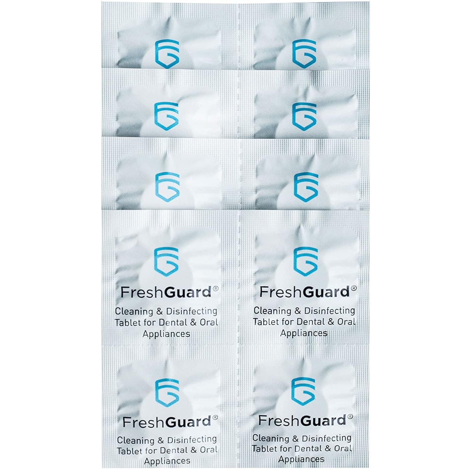 FreshGuard Dental Guard Disinfecting Tablets 16 Pack - blister packs