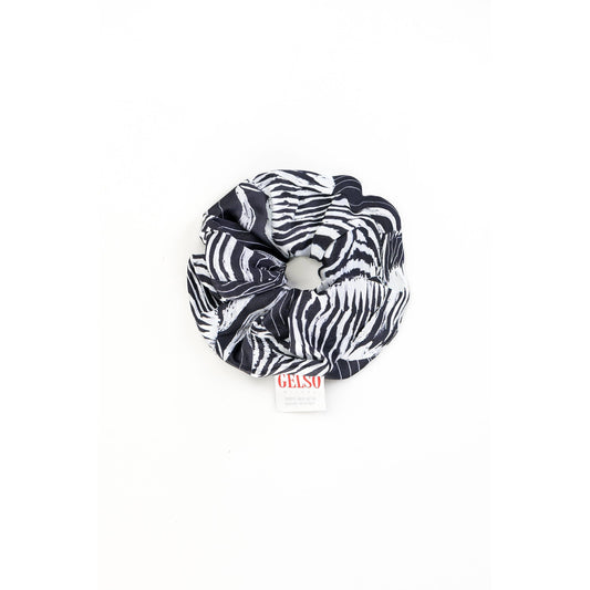 Zebra Silk Scrunchie
