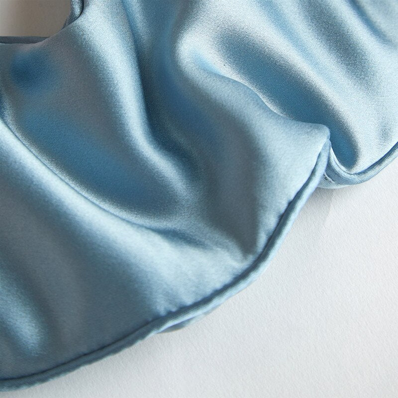 Blue silk sleep mask