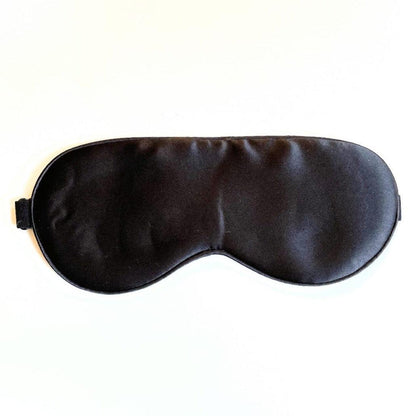 Black silk sleep mask
