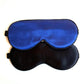 Blue and black silk sleep eye masks