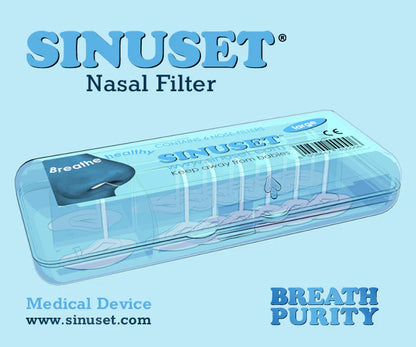 Sinuset Nasal Filters for Allergy Protection 6 Pack - Sleepright