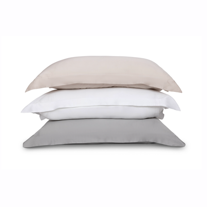 3 Vegan Silk Pillowcases - Grey, Wheat and White