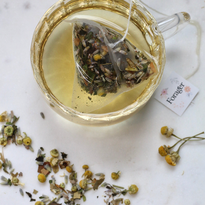 A cup of tea with a tea bag in it