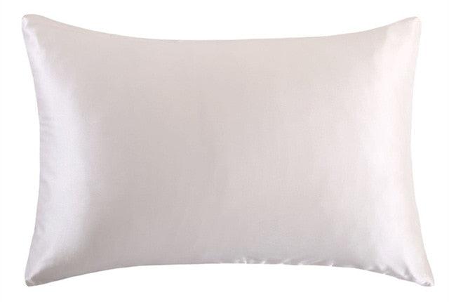White Silk Pillowcase With Zipper